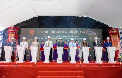 LỄ KHỞI CÔNG XÂY DỰNG NHÀ Ở XÃ HỘI XH1, XH4 TẠI KĐT ECOGARDEN