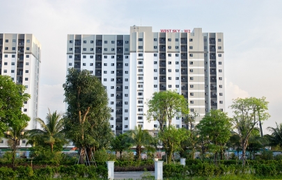 TÒA NHÀ CAO TẦNG THỨ 2 TẠI ECOGARDEN SẮP HOÀN THIỆN